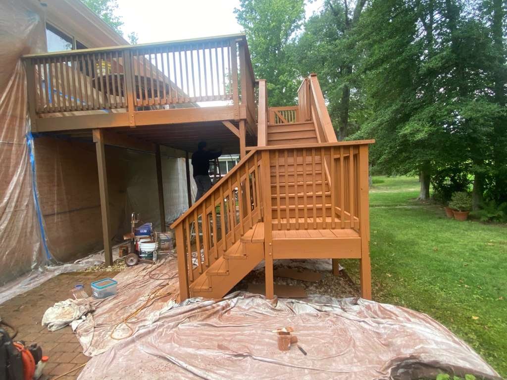 Residential deck painting
